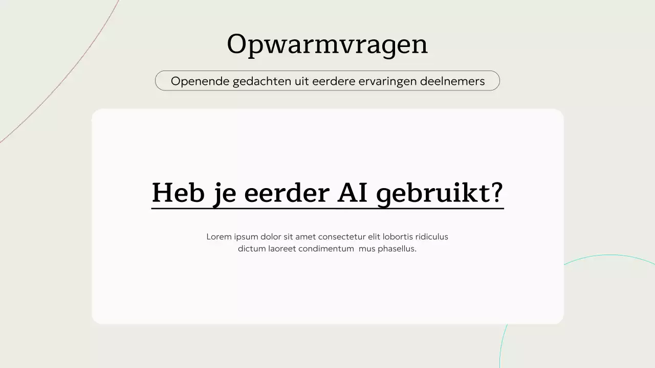 beige minimalistische AI-cursus uitnodiging Presentatie