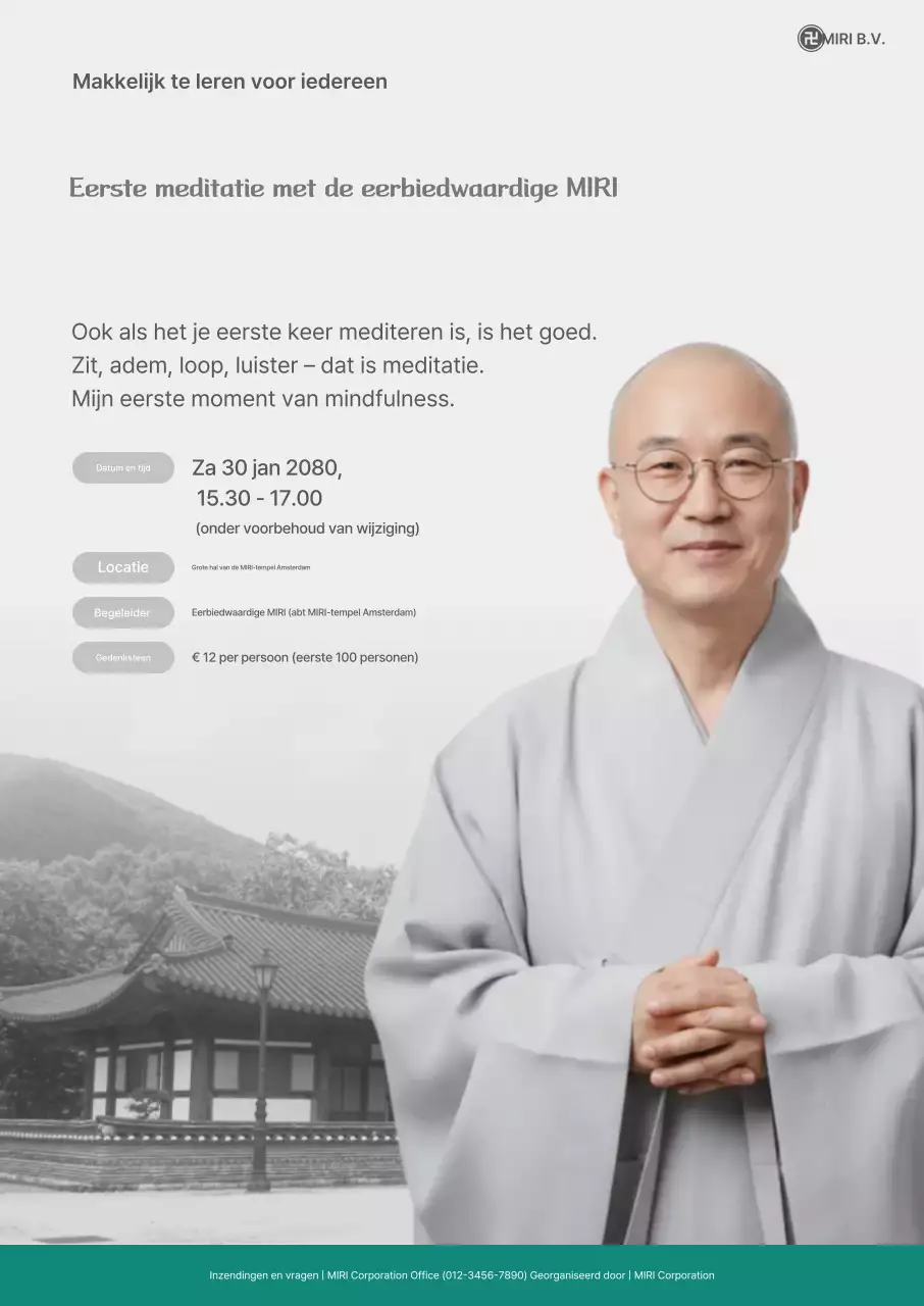 Gray Simple Meditatiegids