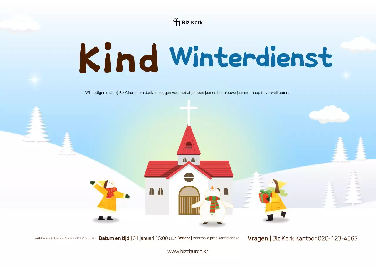 Hemelsblauwe eenvoudige aanbiddingsgids