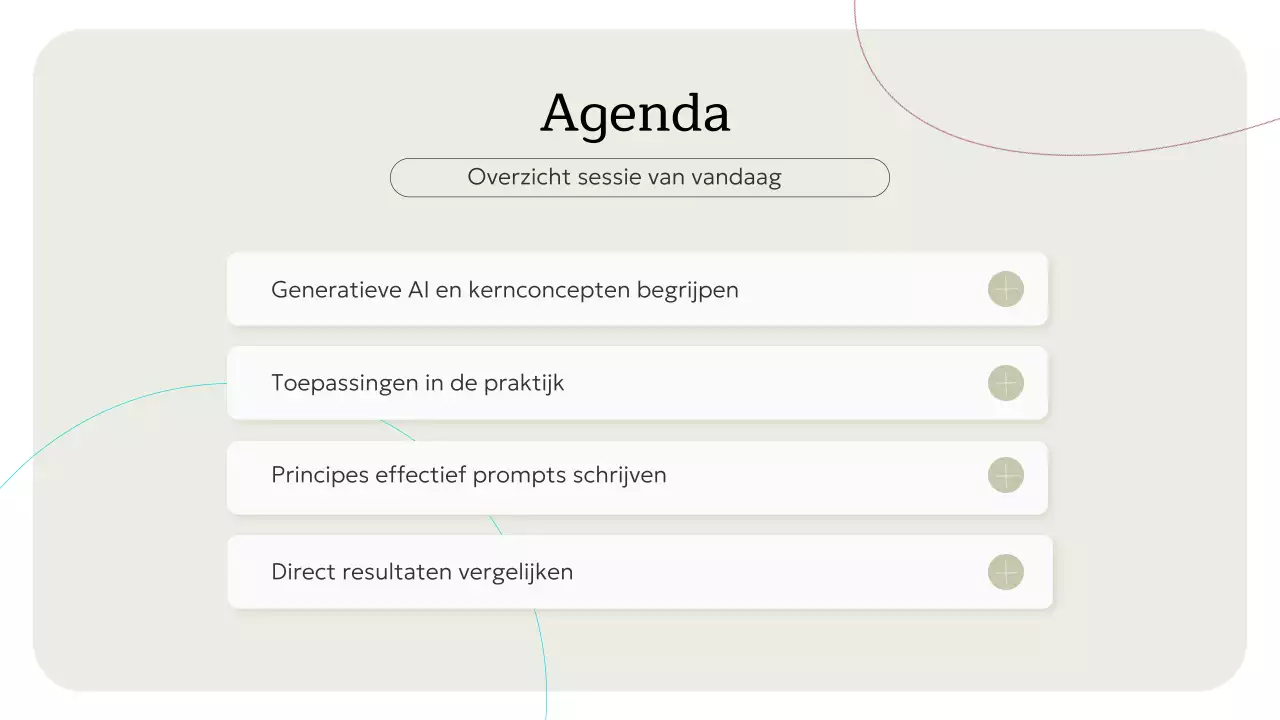 beige minimalistische AI-cursus uitnodiging Presentatie