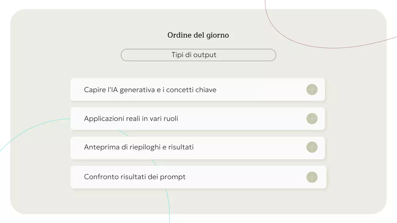 Invito al corso di intelligenza artificiale minimale beige Presentazione