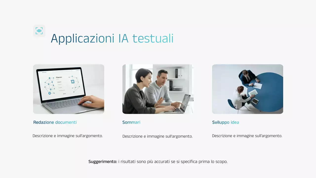 Presentazione dell'annuncio di formazione Blue Modern AI