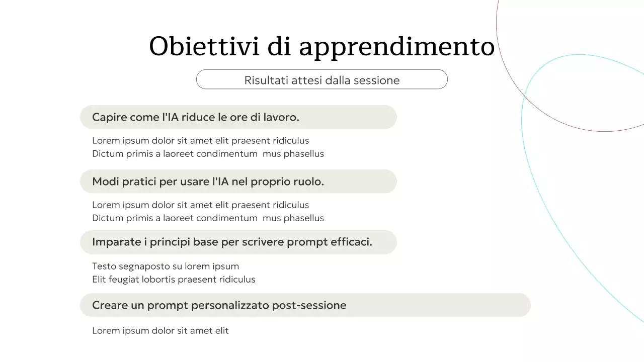 Invito al corso di intelligenza artificiale minimale beige Presentazione