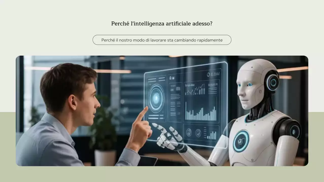 Invito al corso di intelligenza artificiale minimale beige Presentazione