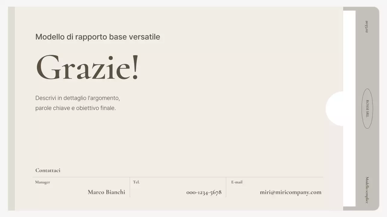 Manuale del rapporto di base Beige