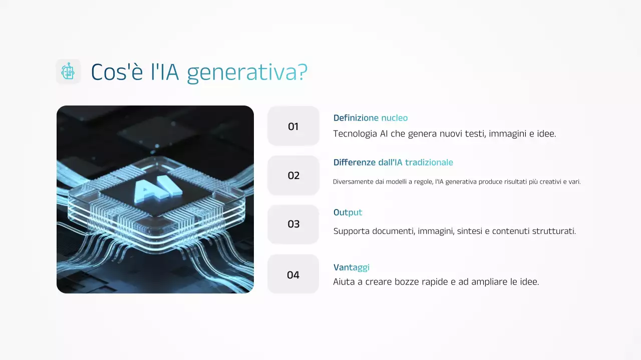 Presentazione dell'annuncio di formazione Blue Modern AI