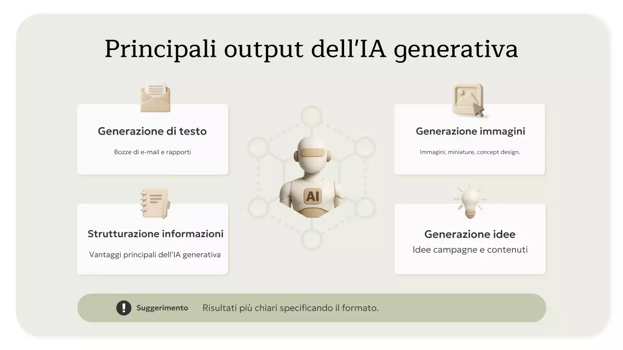 Invito al corso di intelligenza artificiale minimale beige Presentazione