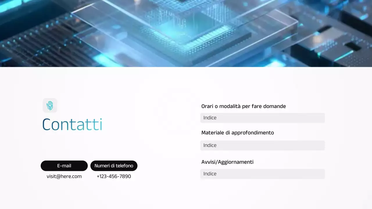 Presentazione dell'annuncio di formazione Blue Modern AI