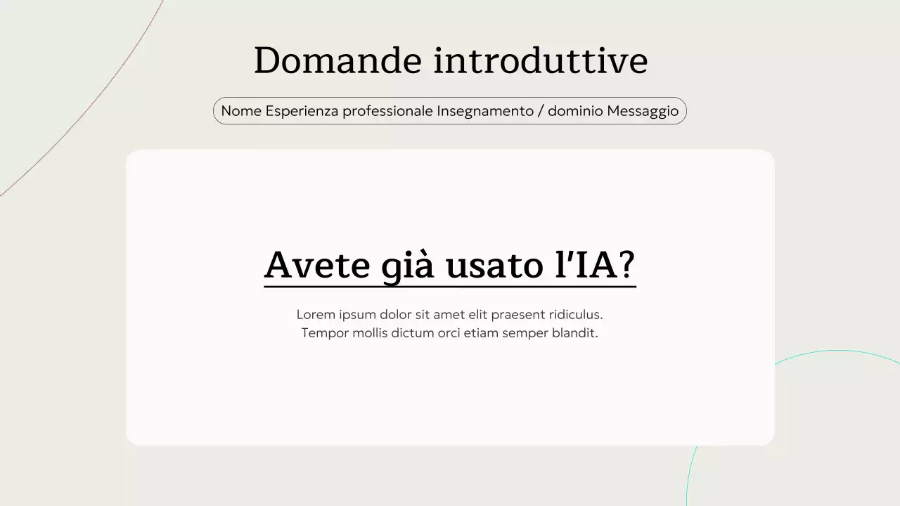 Invito al corso di intelligenza artificiale minimale beige Presentazione