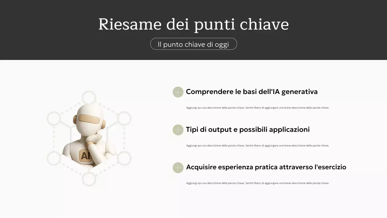 Invito al corso di intelligenza artificiale minimale beige Presentazione