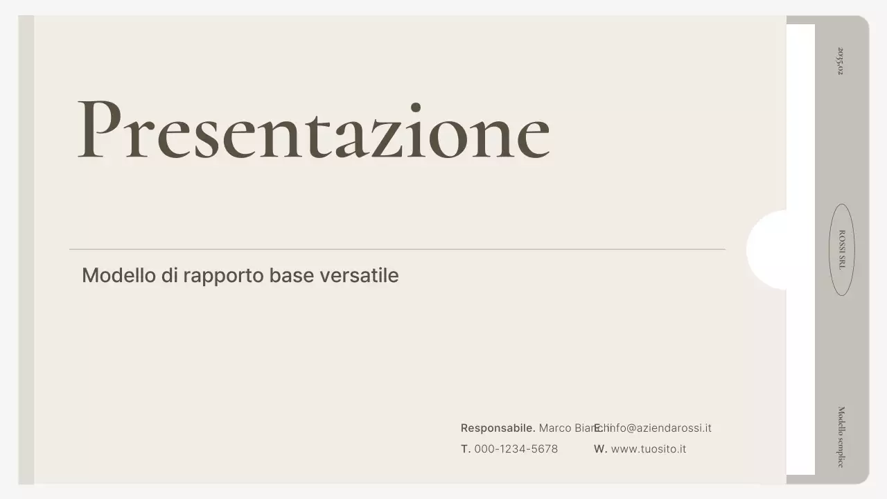 Manuale del rapporto di base Beige