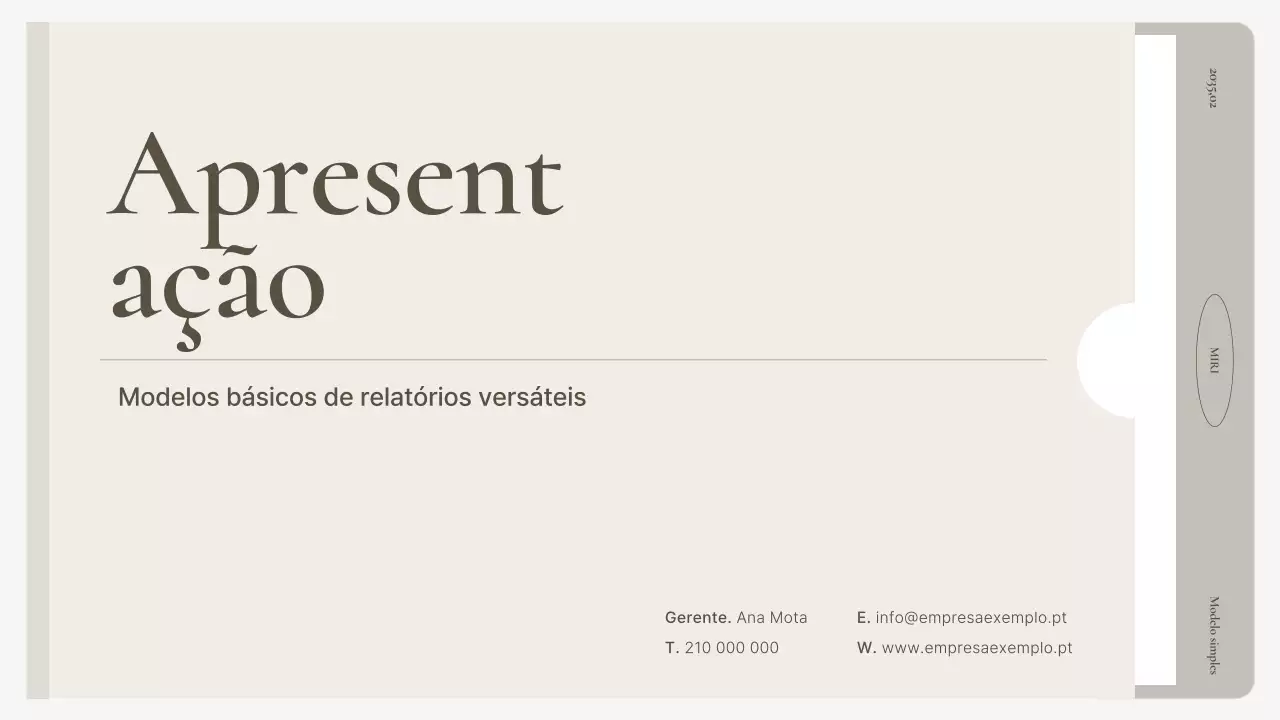 Manual de Relatório Básico Bege