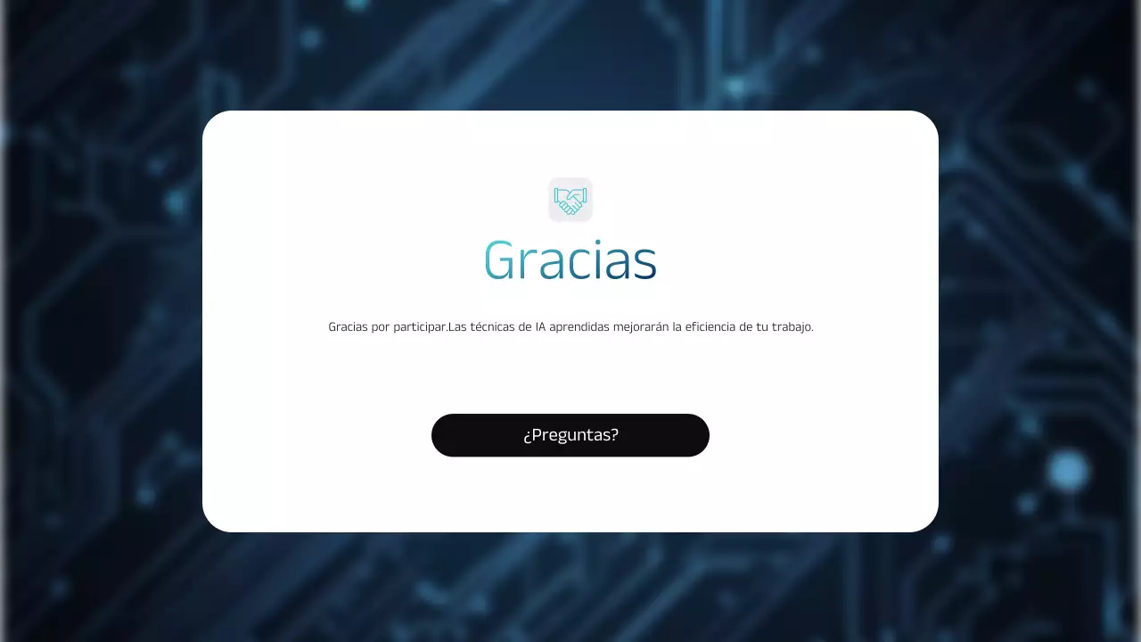 Presentación del anuncio de capacitación en IA de Blue Modern