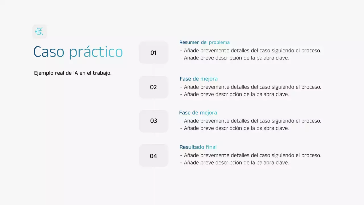 Presentación del anuncio de capacitación en IA de Blue Modern