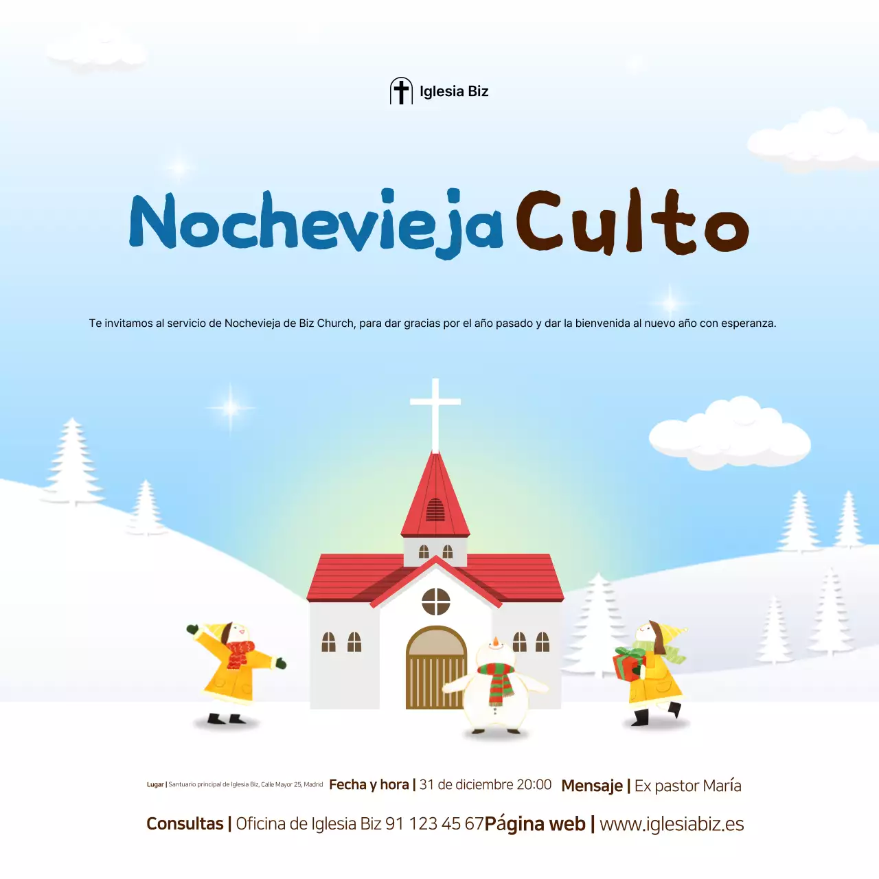 Guía de adoración sencilla de color azul cielo