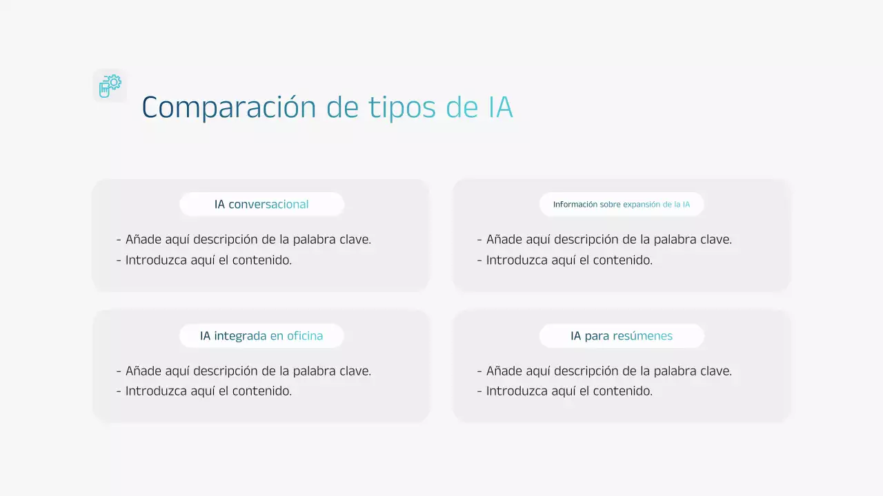 Presentación del anuncio de capacitación en IA de Blue Modern