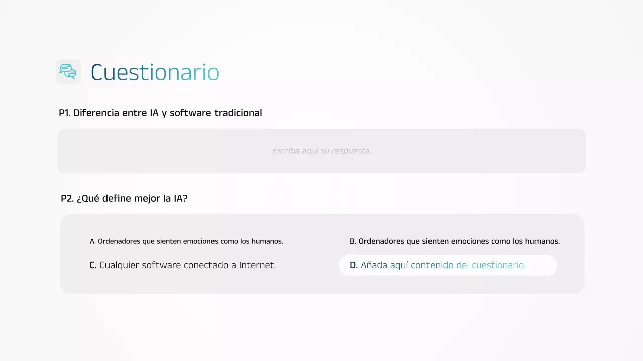 Presentación del anuncio de capacitación en IA de Blue Modern
