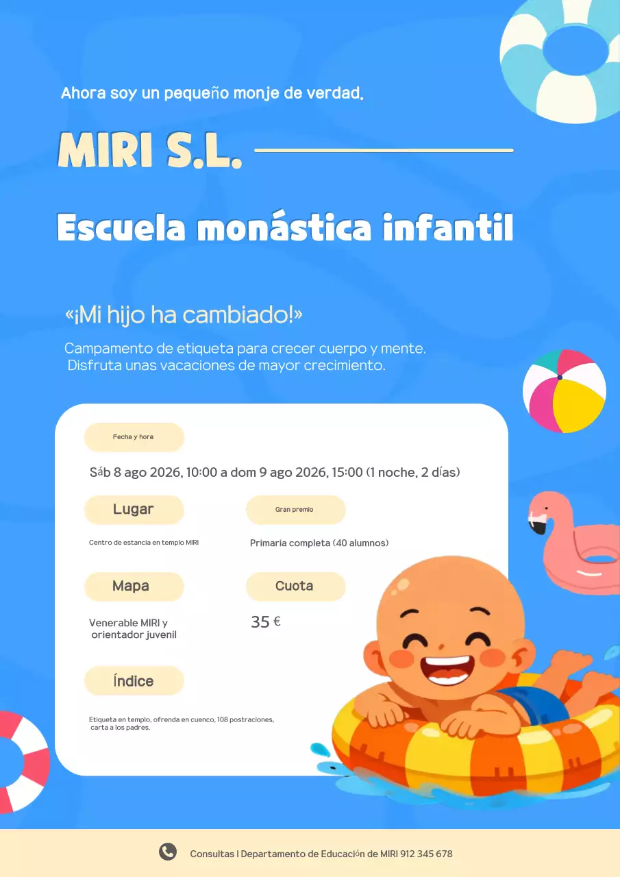 Promoción de la educación infantil de Blue Baby