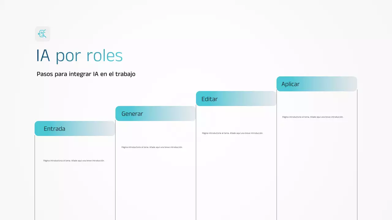 Presentación del anuncio de capacitación en IA de Blue Modern