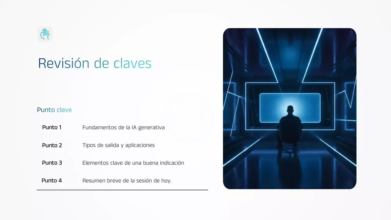 Presentación del anuncio de capacitación en IA de Blue Modern