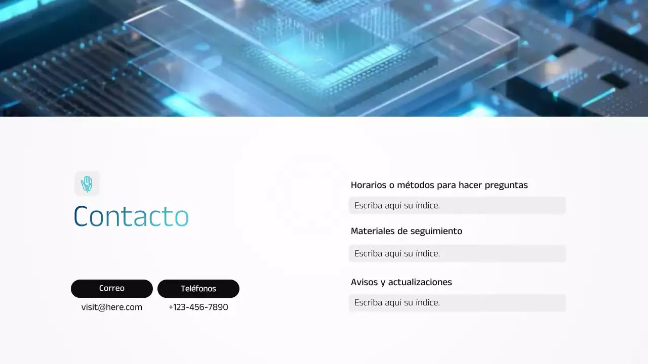 Presentación del anuncio de capacitación en IA de Blue Modern