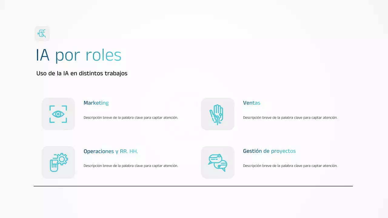 Presentación del anuncio de capacitación en IA de Blue Modern