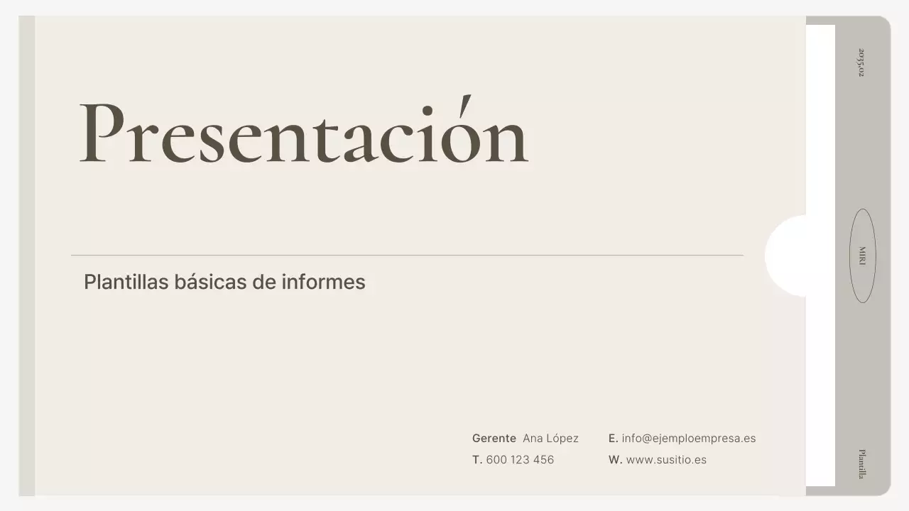 Manual de informe básico en beige
