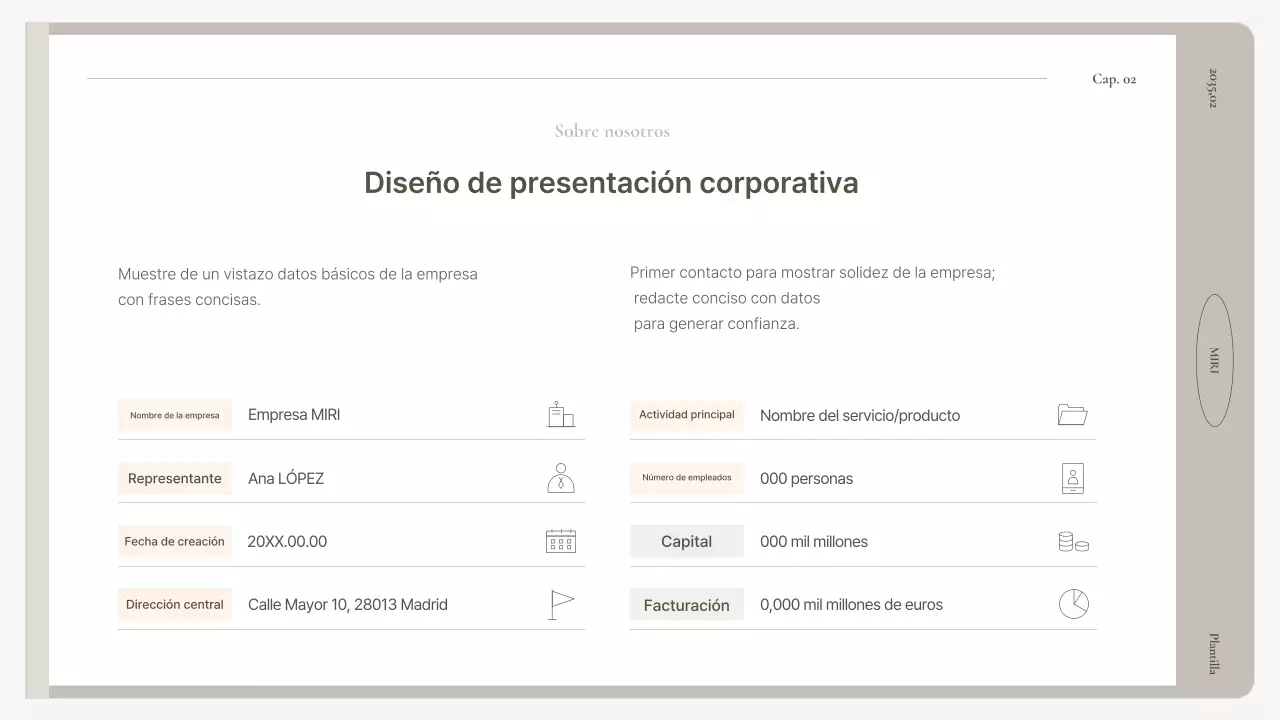 Manual de informe básico en beige