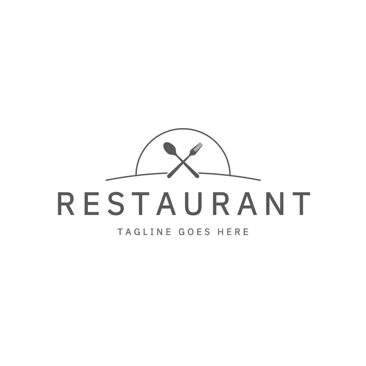 브랜드 아이덴티티를 위한 회색 미니멀리즘 레스토랑