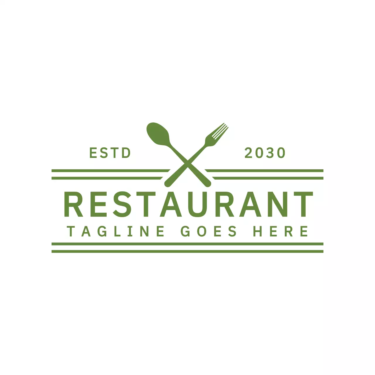 green minimalist restaurant advertisement
