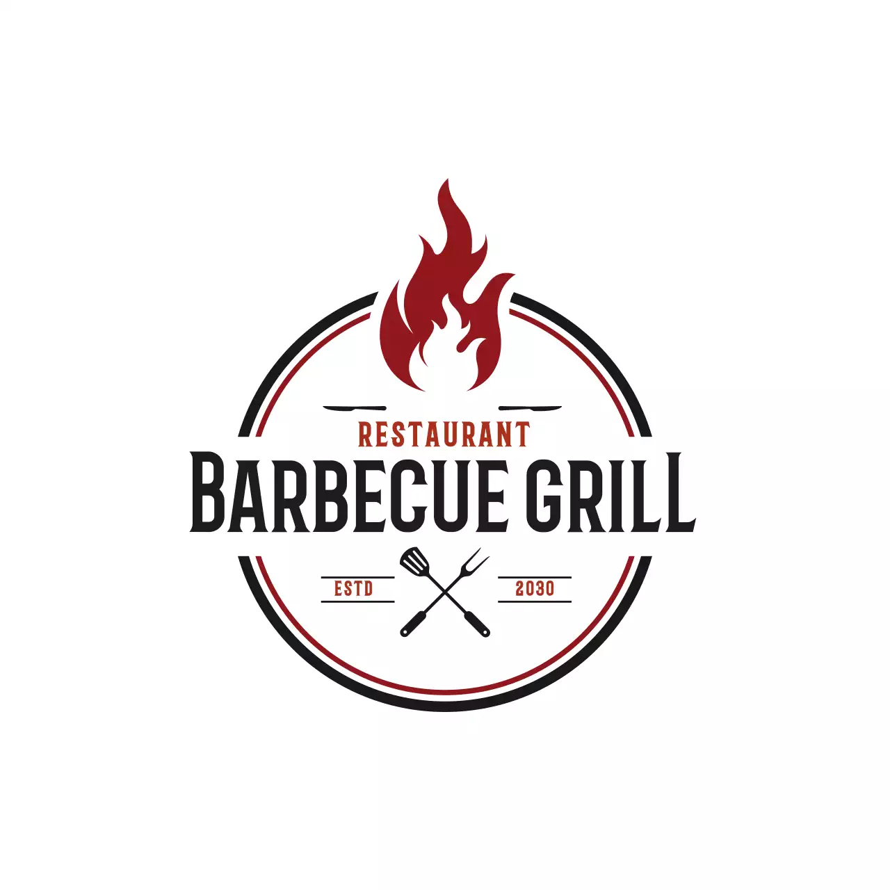 red rustic restaurant for brand identity