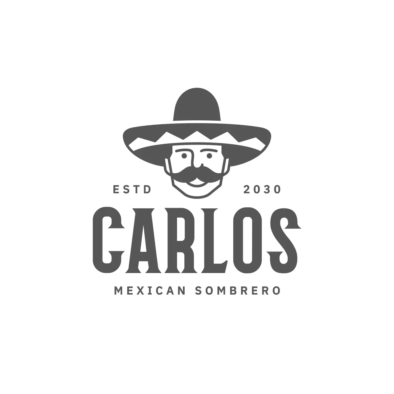 grey vintage sombrero for brand identity