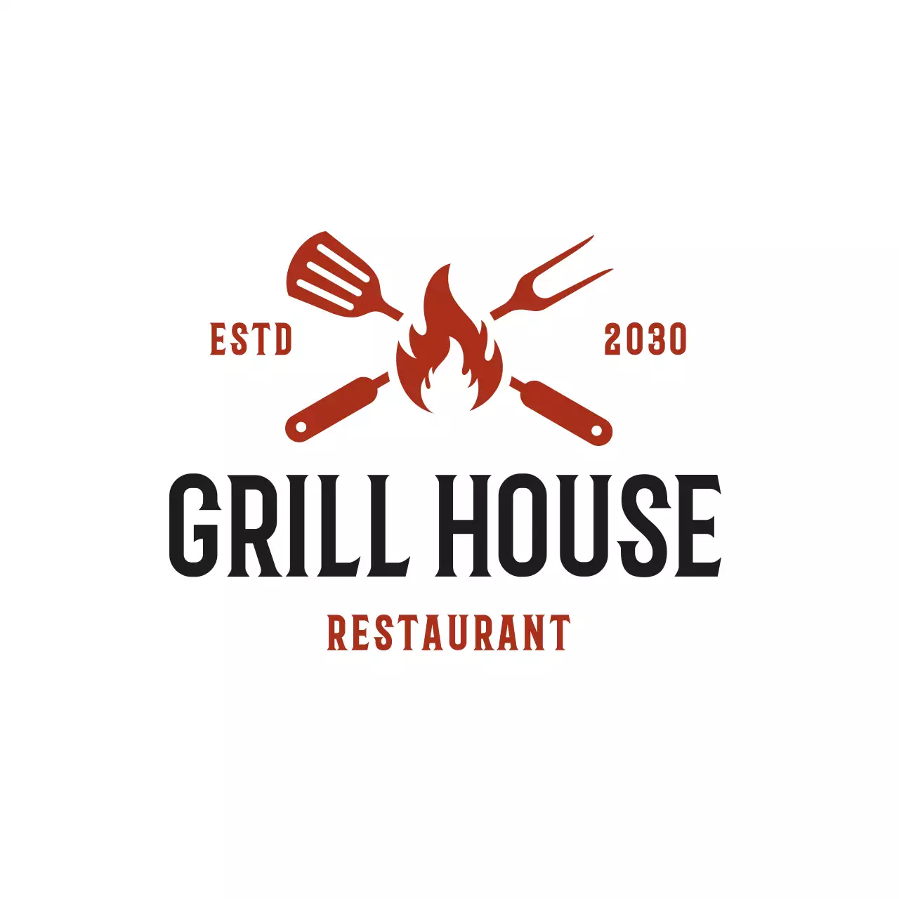 red rustic restaurant for brand identity