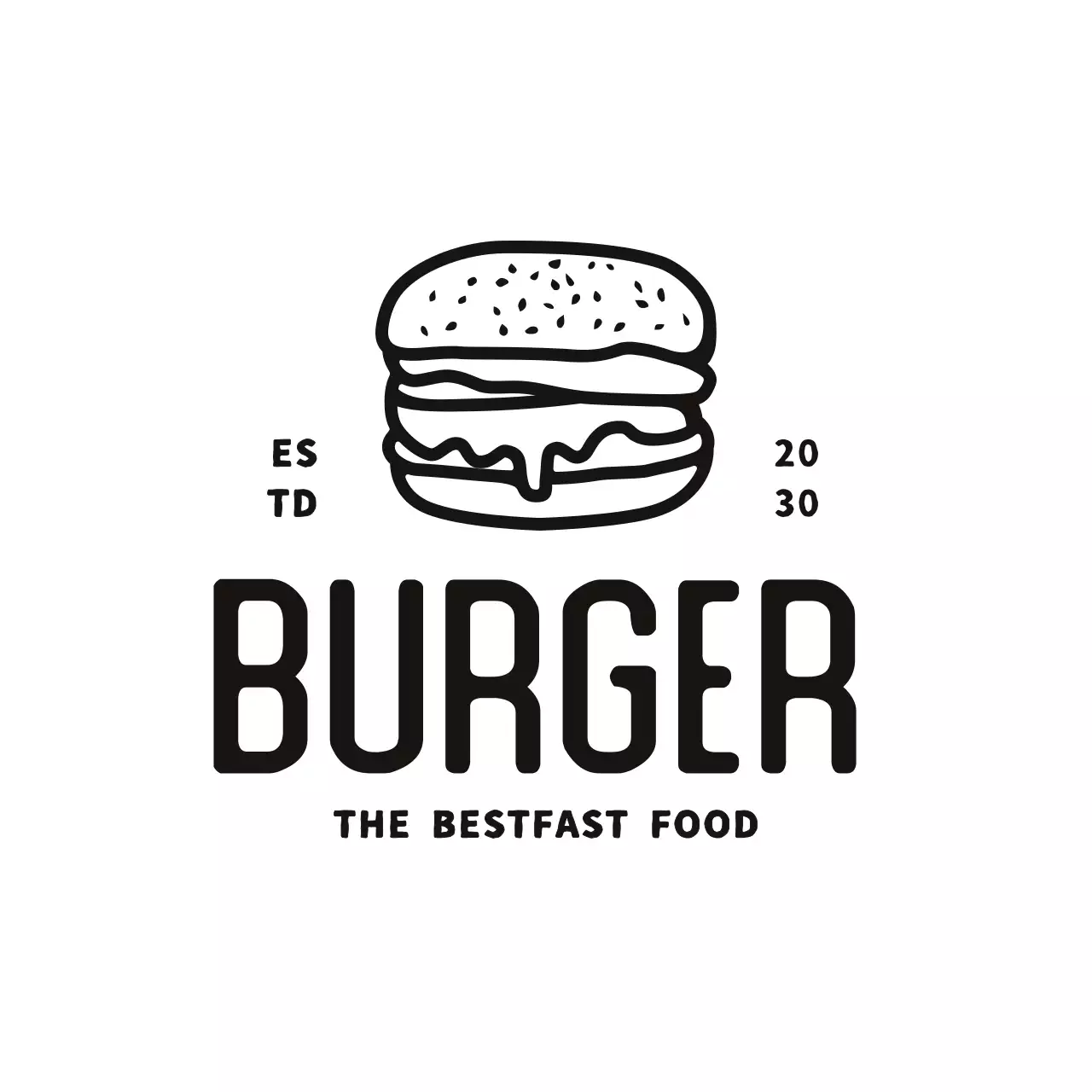 black vintage burger advertisement