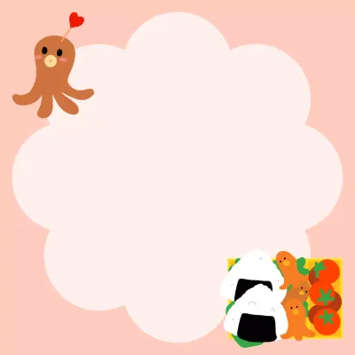 핑크 아기자기한 캐릭터 다꾸