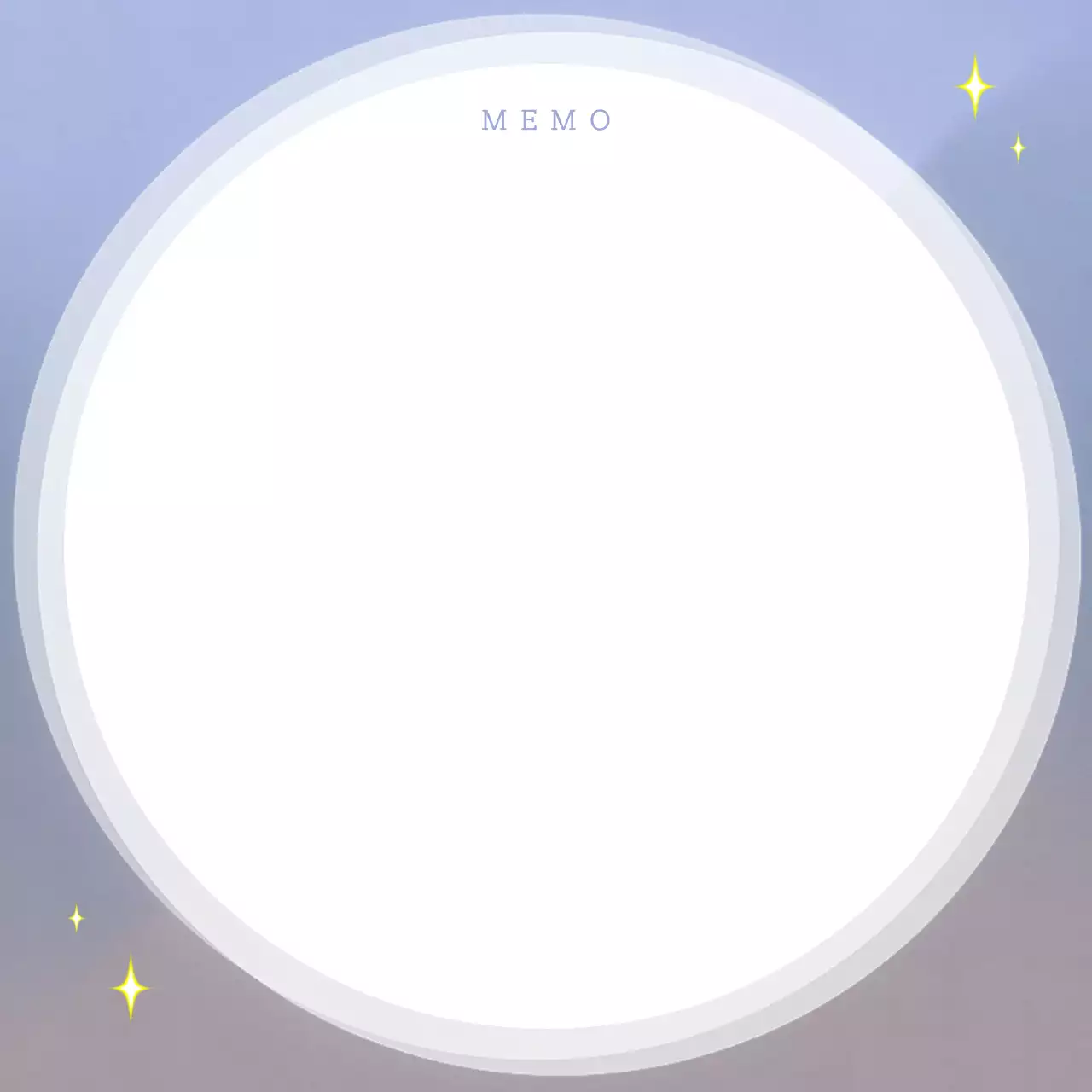 보라색 심플한 별이 빛나는 편지