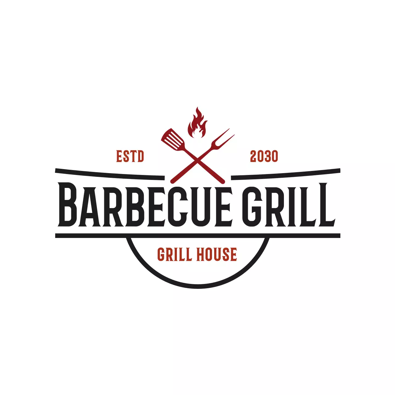 red vintage barbecue advertisement