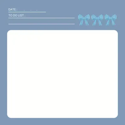 하늘색 미니멀 일정 안내 메모