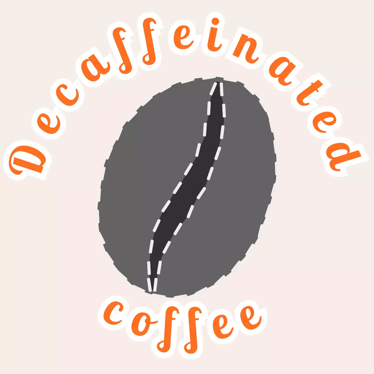 갈색 심플 디카페인 커피 안내