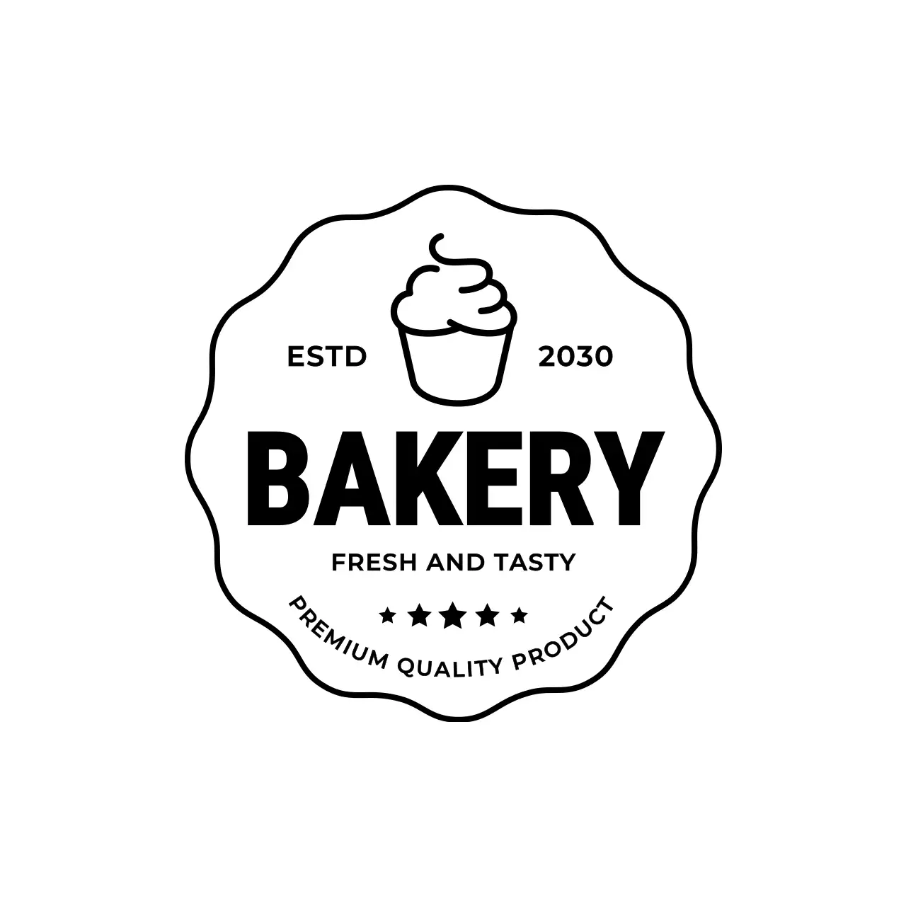 black vintage bakery for brand identity