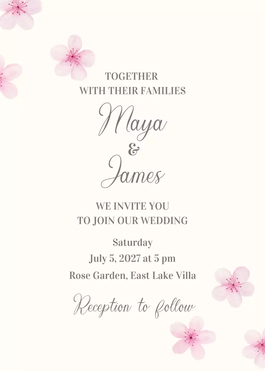 Hoa anh đào màu hồng thẩm mỹ