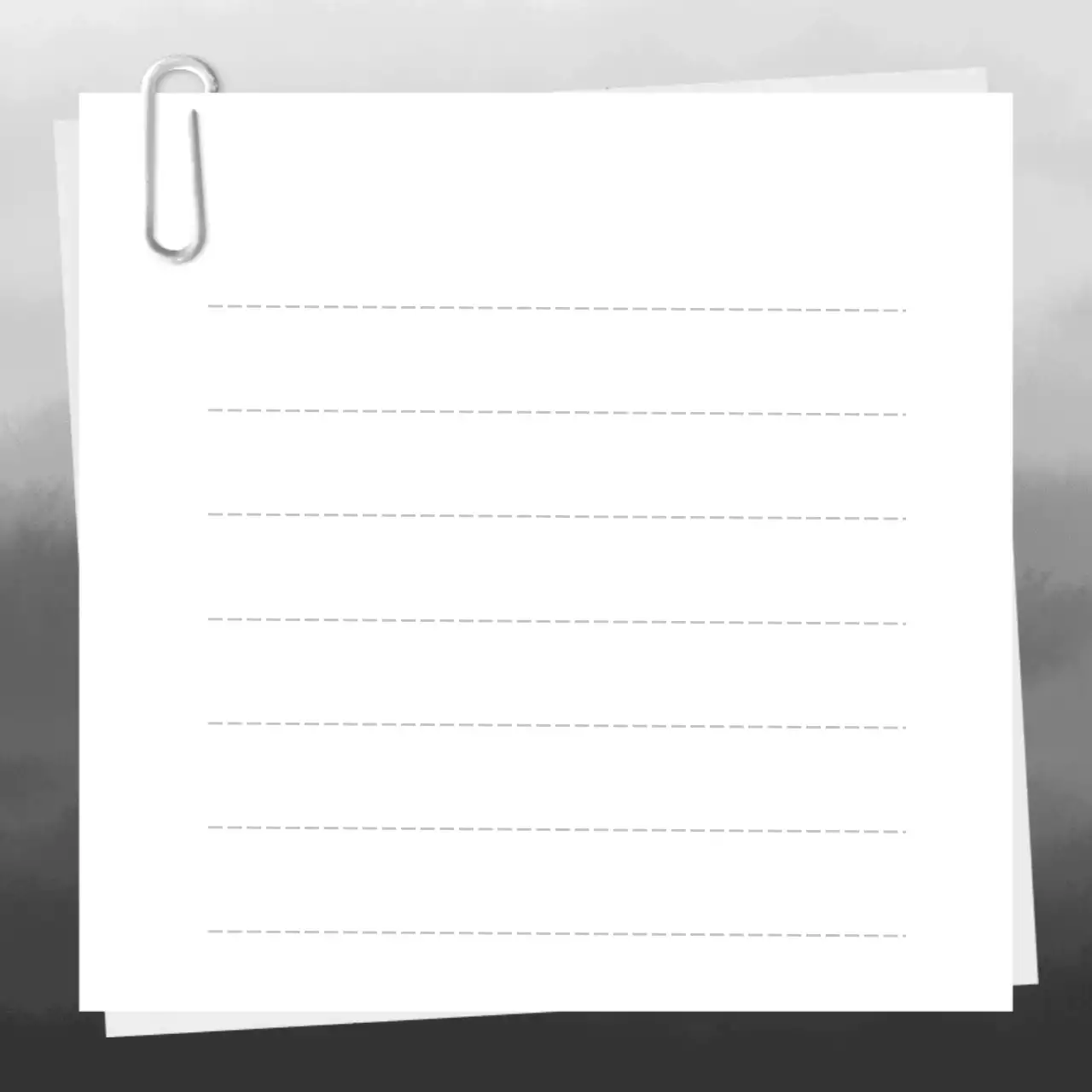 회색 심플한 클립 편지