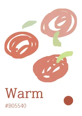Poster desain warna hangat