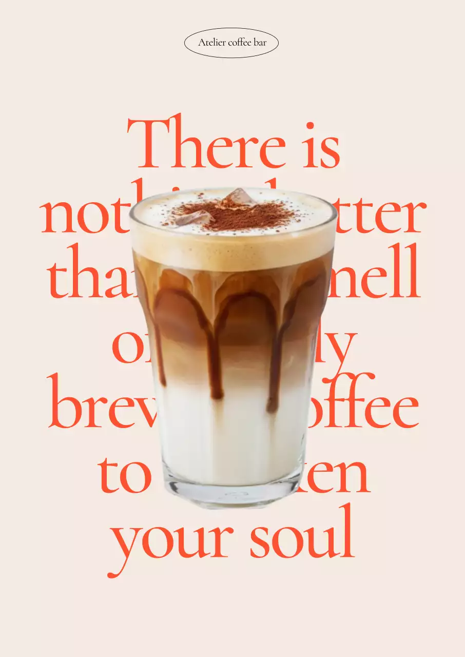 베이지 모던 커피 광고