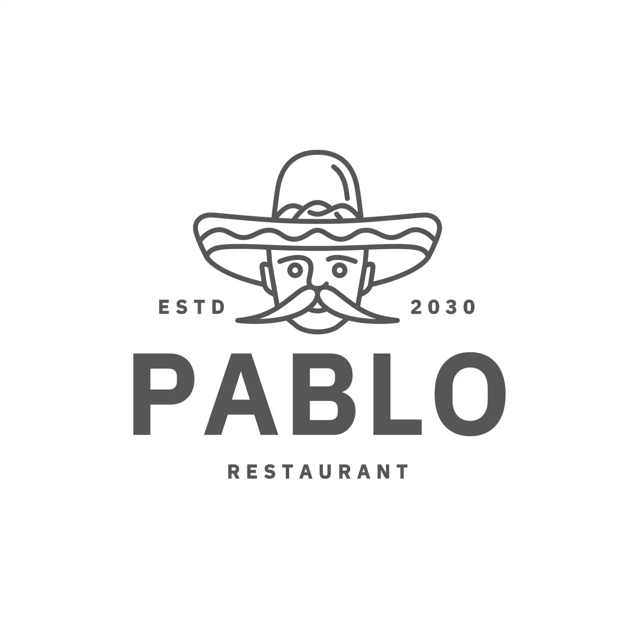 grey minimalist restaurant for brand identity