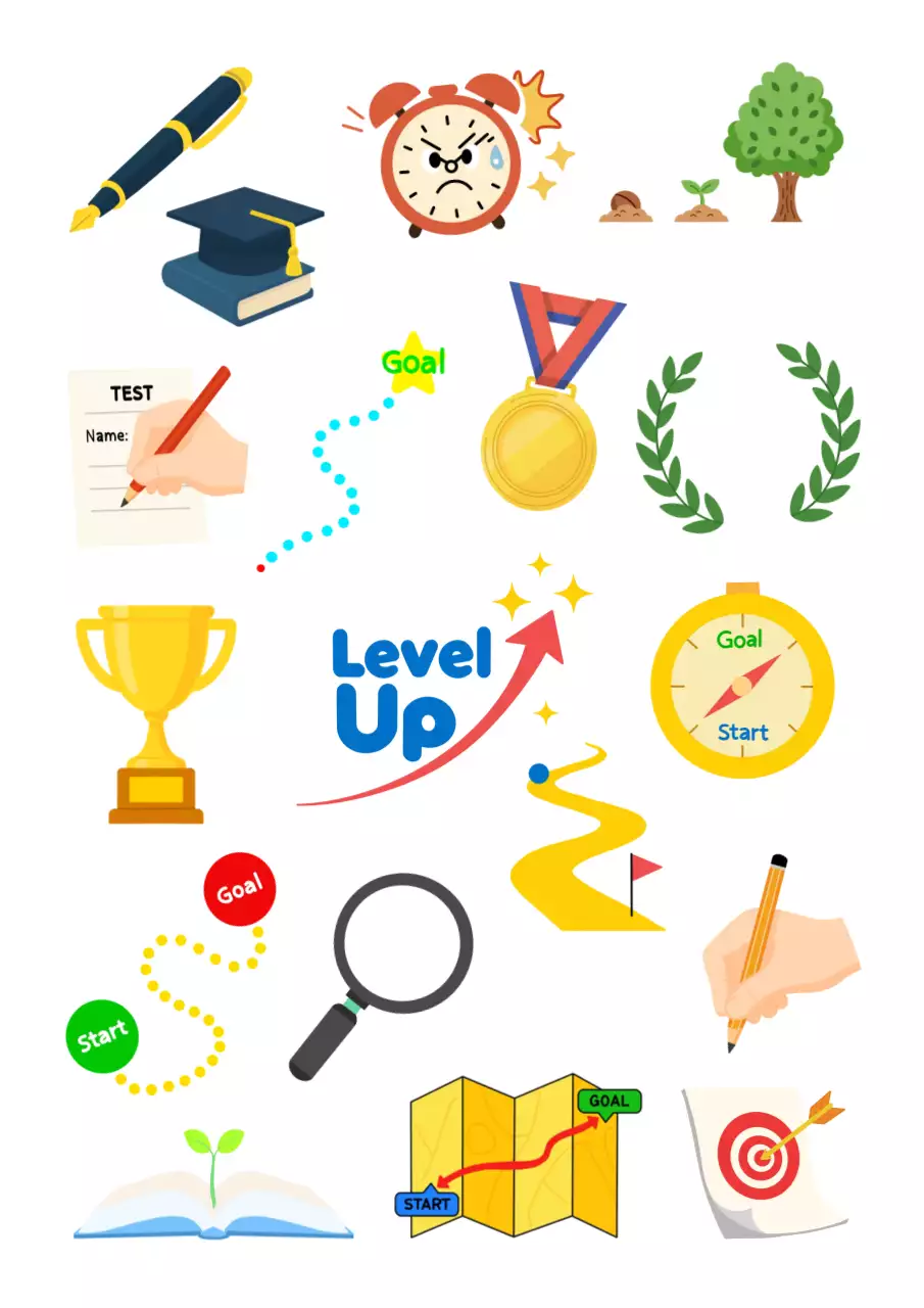 노랑 아기자기한 공부 다이어리 꾸미기