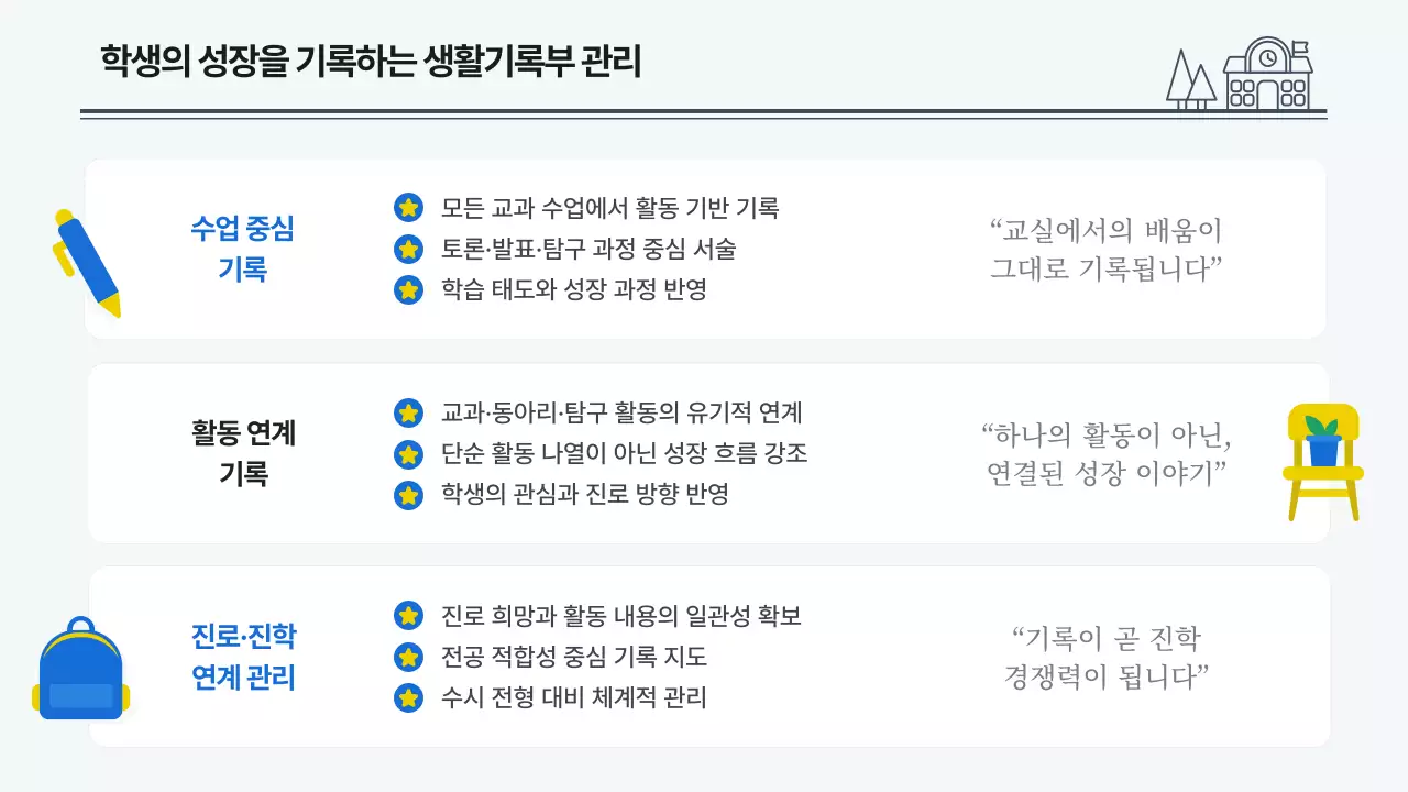 파랑 심플 입학 설명회 안내