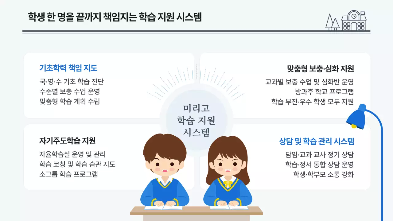 파랑 심플 입학 설명회 안내
