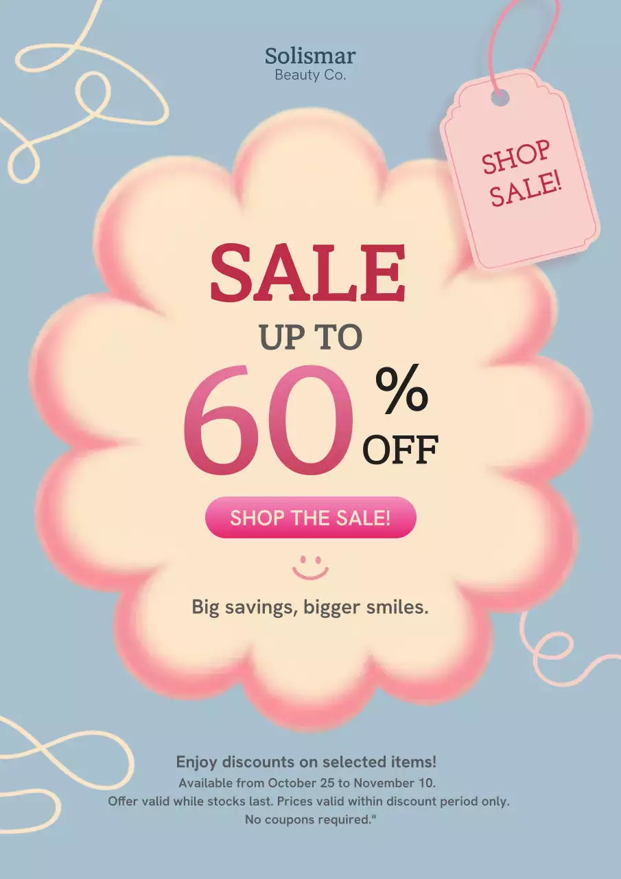 Blue Trendy Sale Promotion