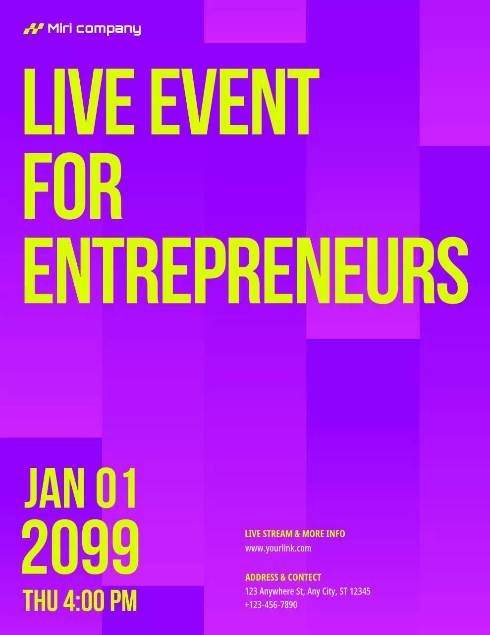 보라색 현대 비즈니스 이벤트